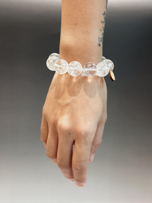 Azeztulite | Large High Vibration Natural Stone Power Stone Bracelet (Spiritual High Vibration Stone)