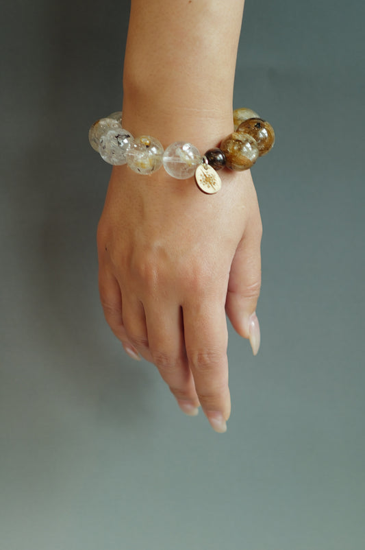 Lumen et Tenebrae 希少ハーキマーダイヤモンド 天然石ブレスレット パワーストーン